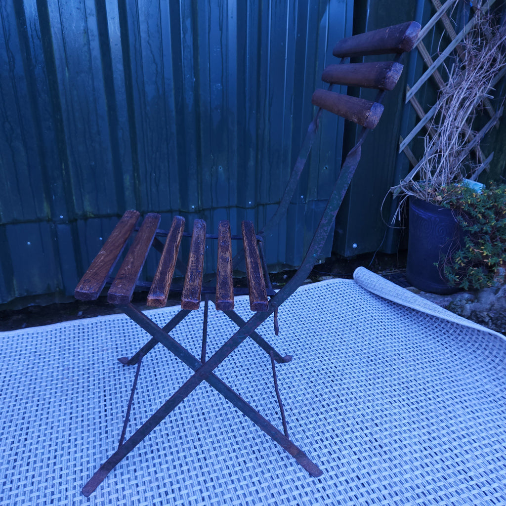 Set 4 Folding Chairs Circa Early 20thC