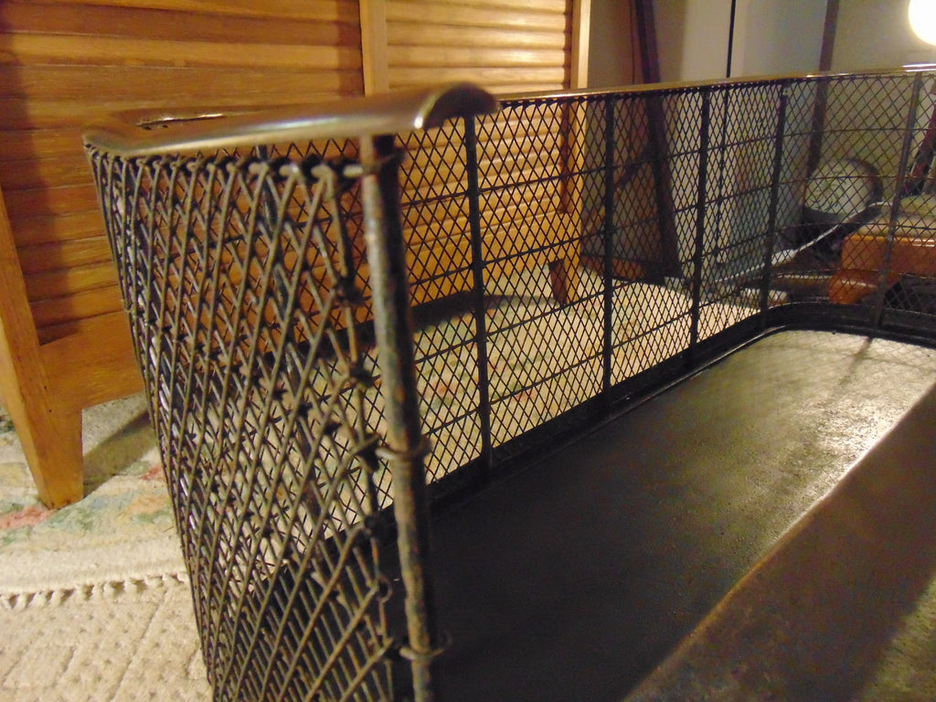 Early to Mid 19thC Brass and Wirework Fire Fender