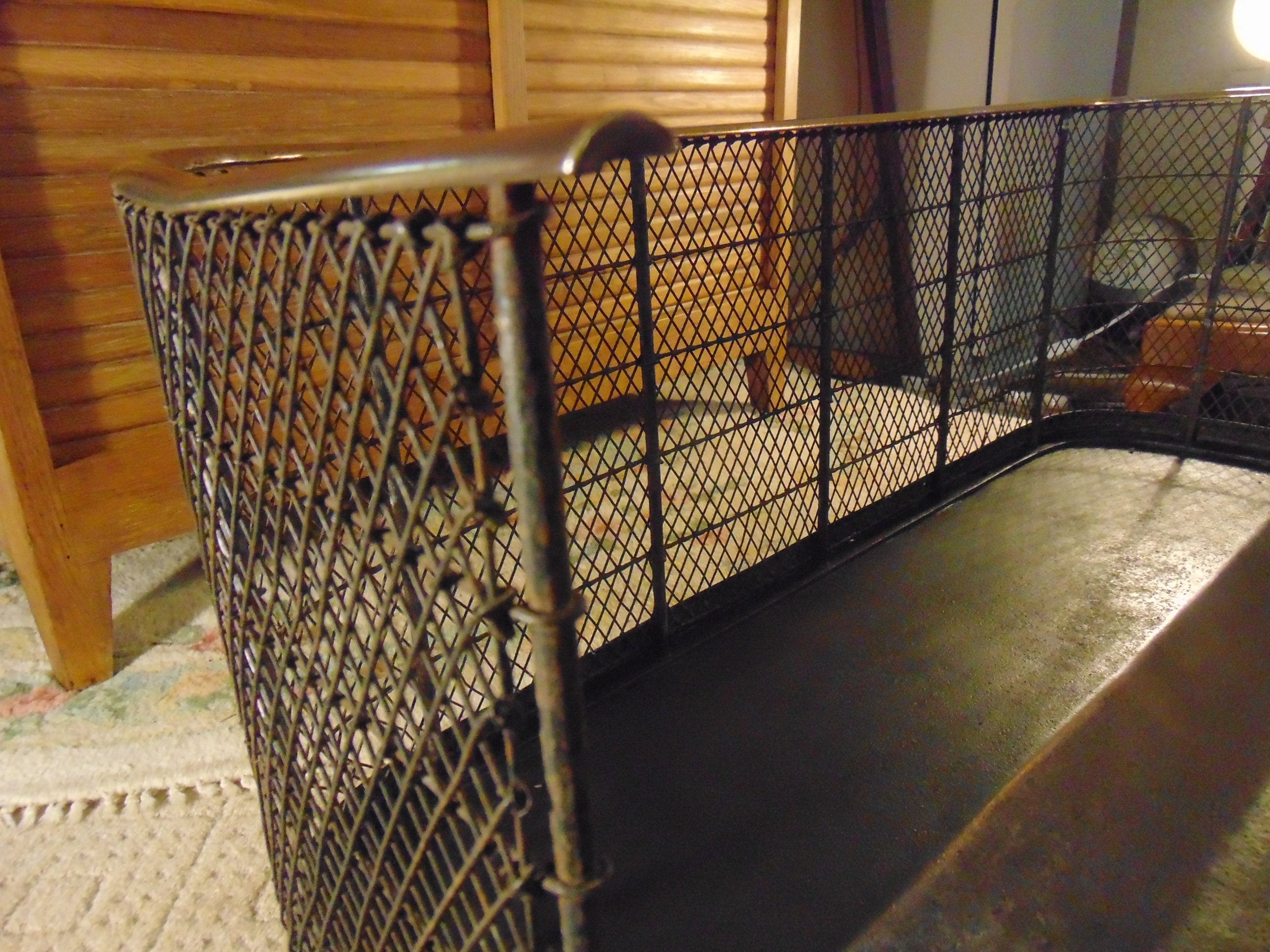 Early to Mid 19thC Brass and Wirework Fire Fender