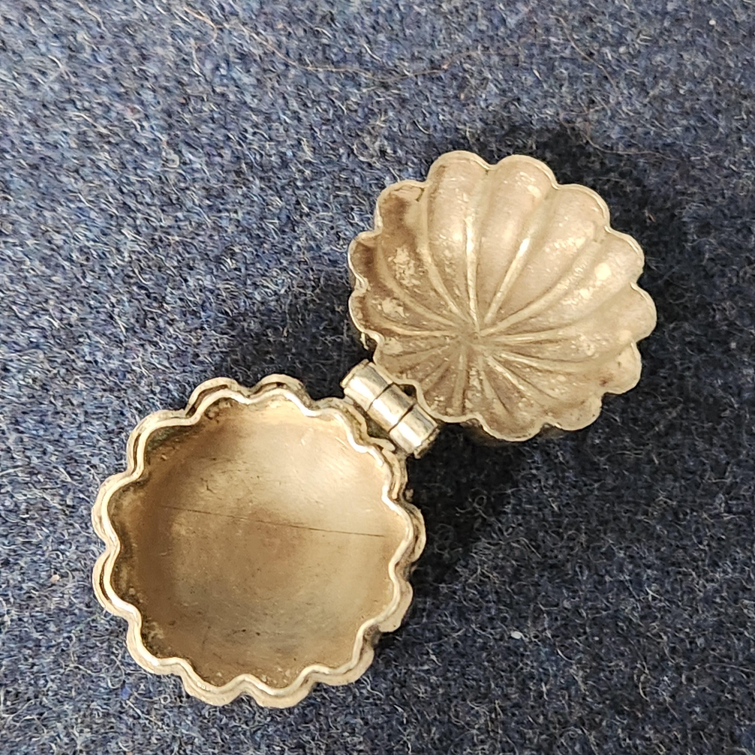 White Metal Pill Box