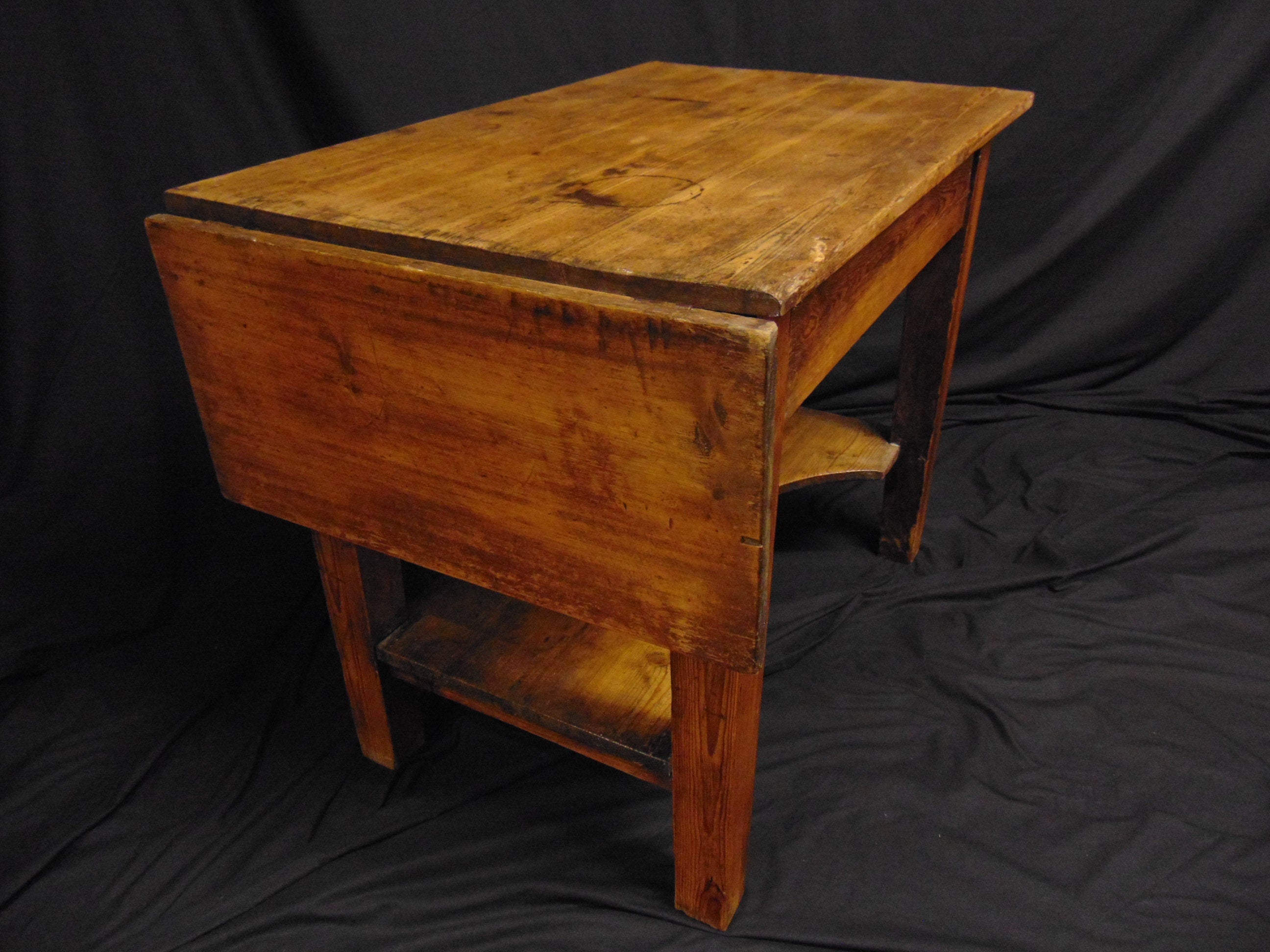 Stained Pine Antique Welsh Dairy Table