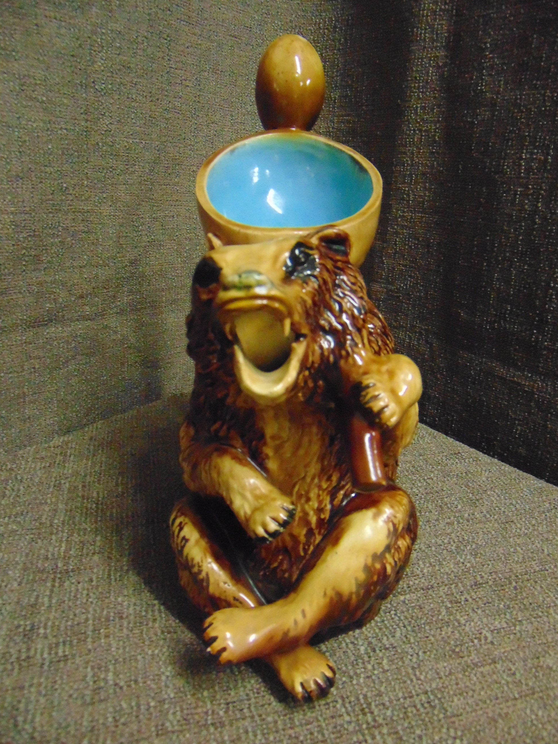 Joseph Holdcroft Majolica Bear Jug - Victorian circa 1875