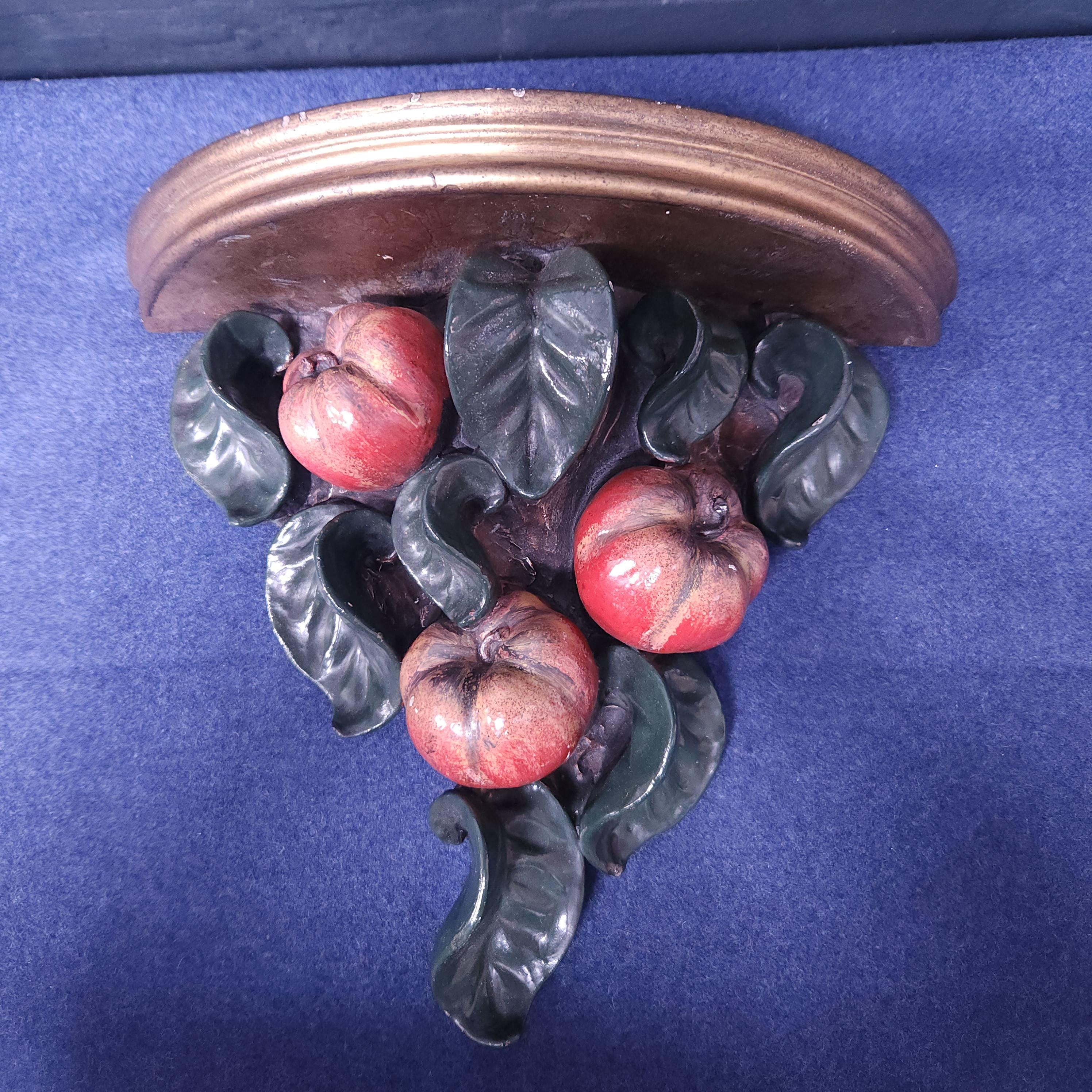 Vintage Chalkware Decorative Shelf, Possibly Italian