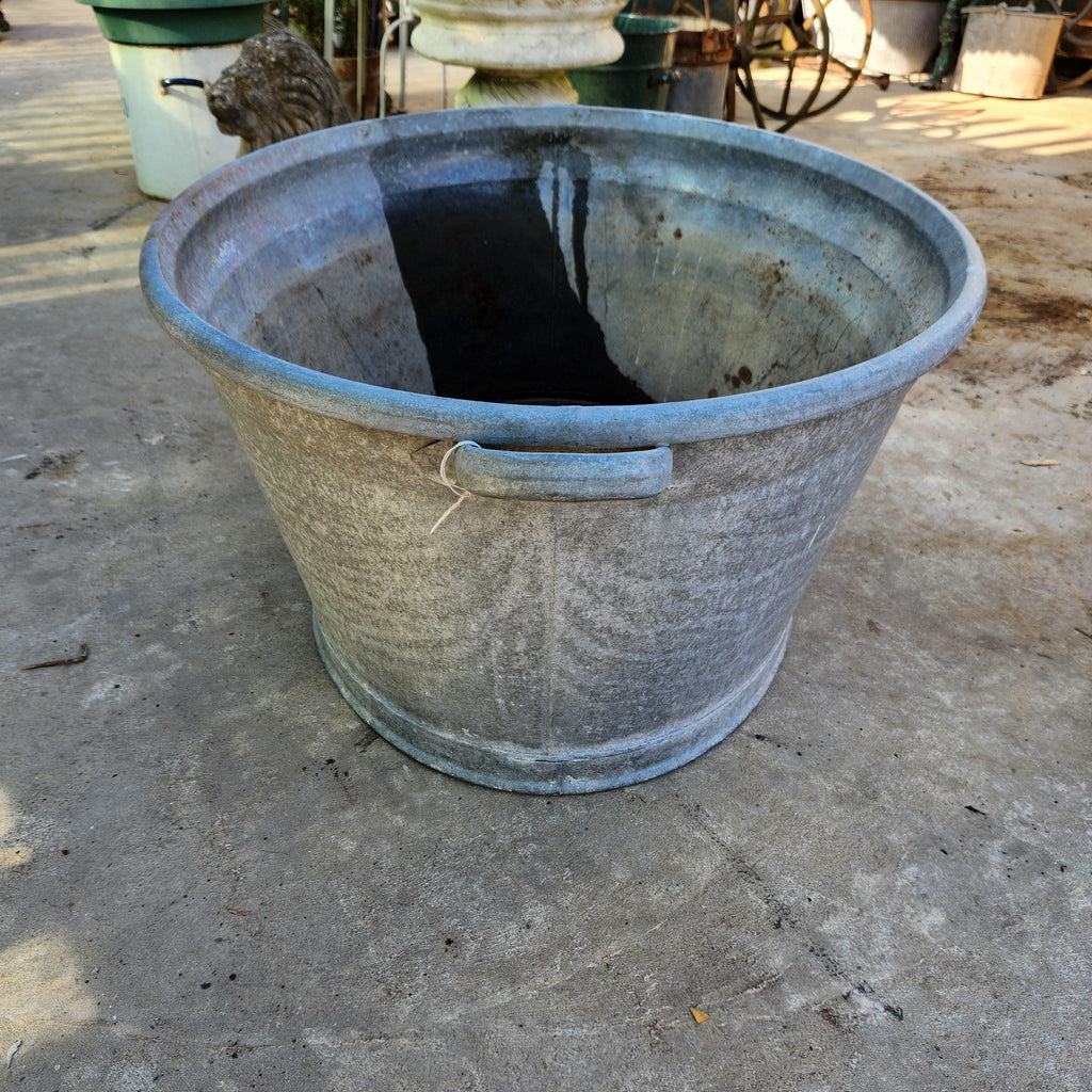 Continental Galvanised Tin Bath Planter