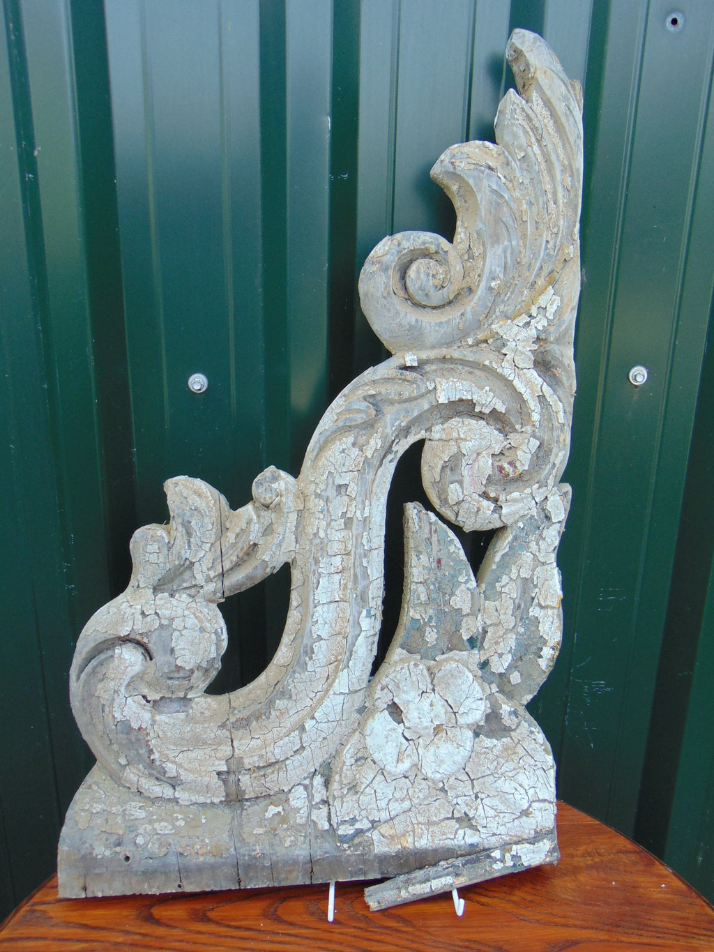 19th Century Carved Wooden Shelf Bracket