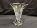 Etched Lead Glass Vase