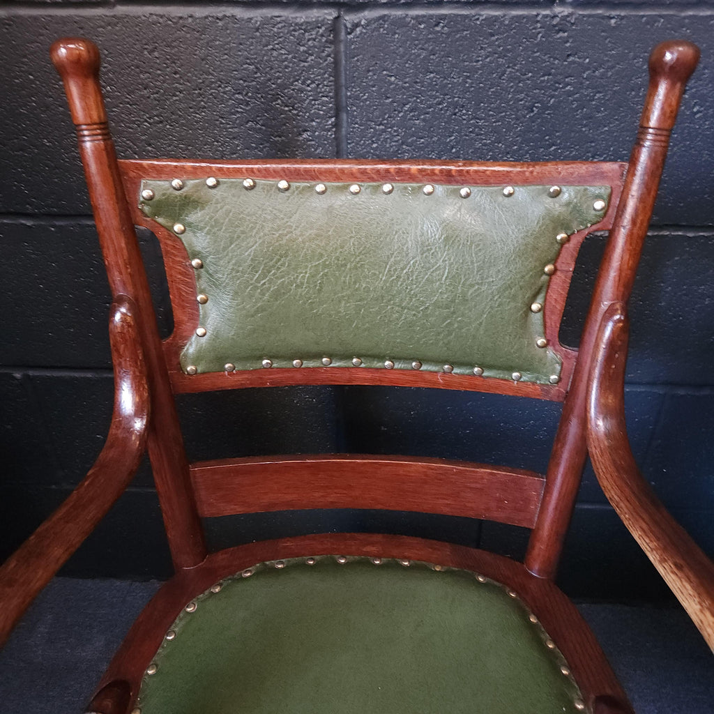 Edwardian Oak Swivel Desk Chair