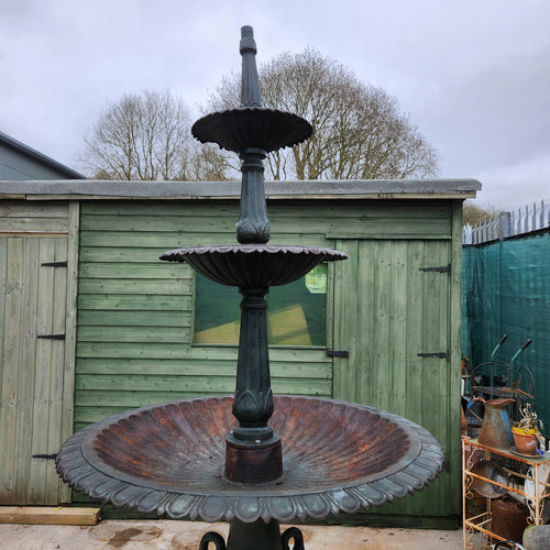 19th Century Cast Iron Garden Fountain - Coalbrookdale Style