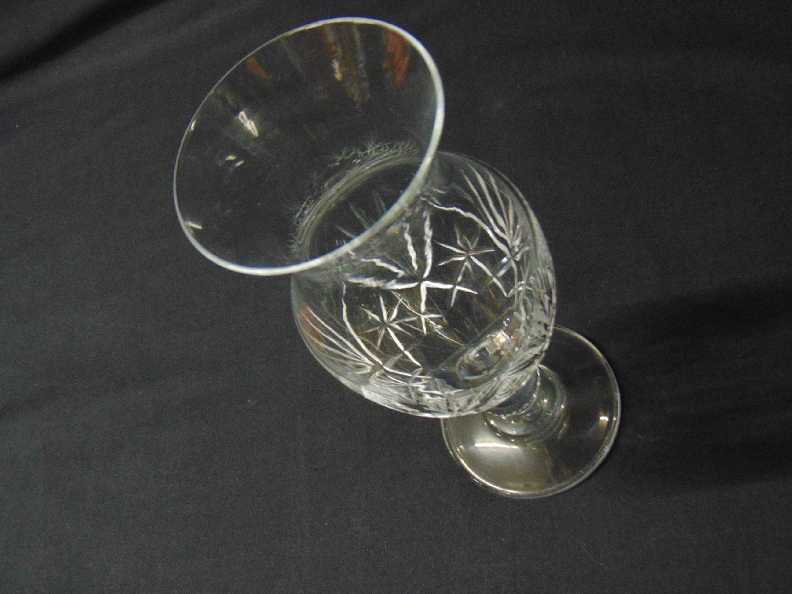 Vintage Cut glass Regency style vase.