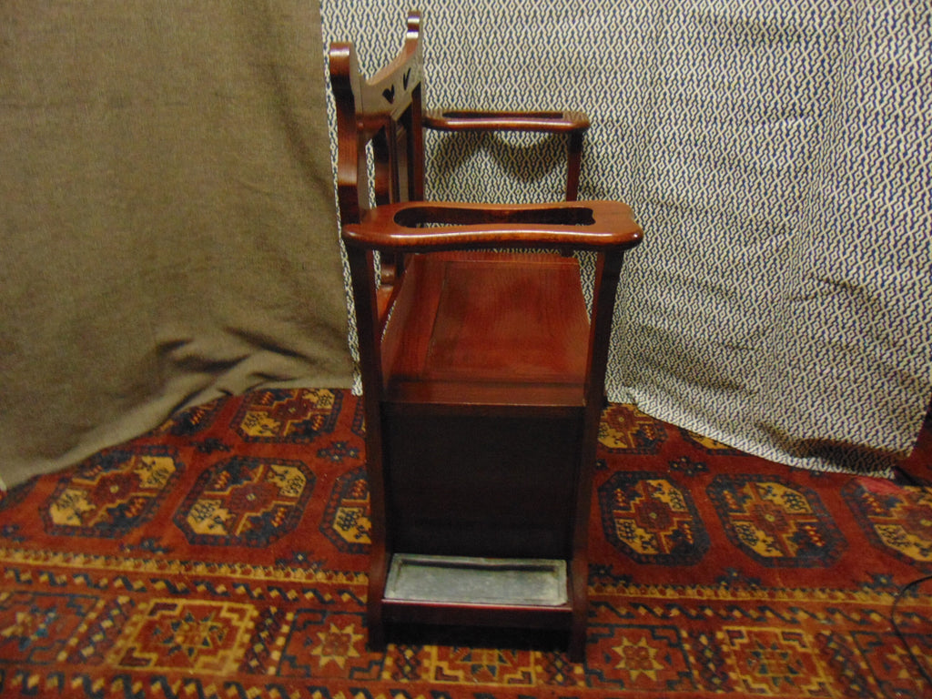 Arts and Crafts Oak Small Hall Settle Stick/Umbrella Stand