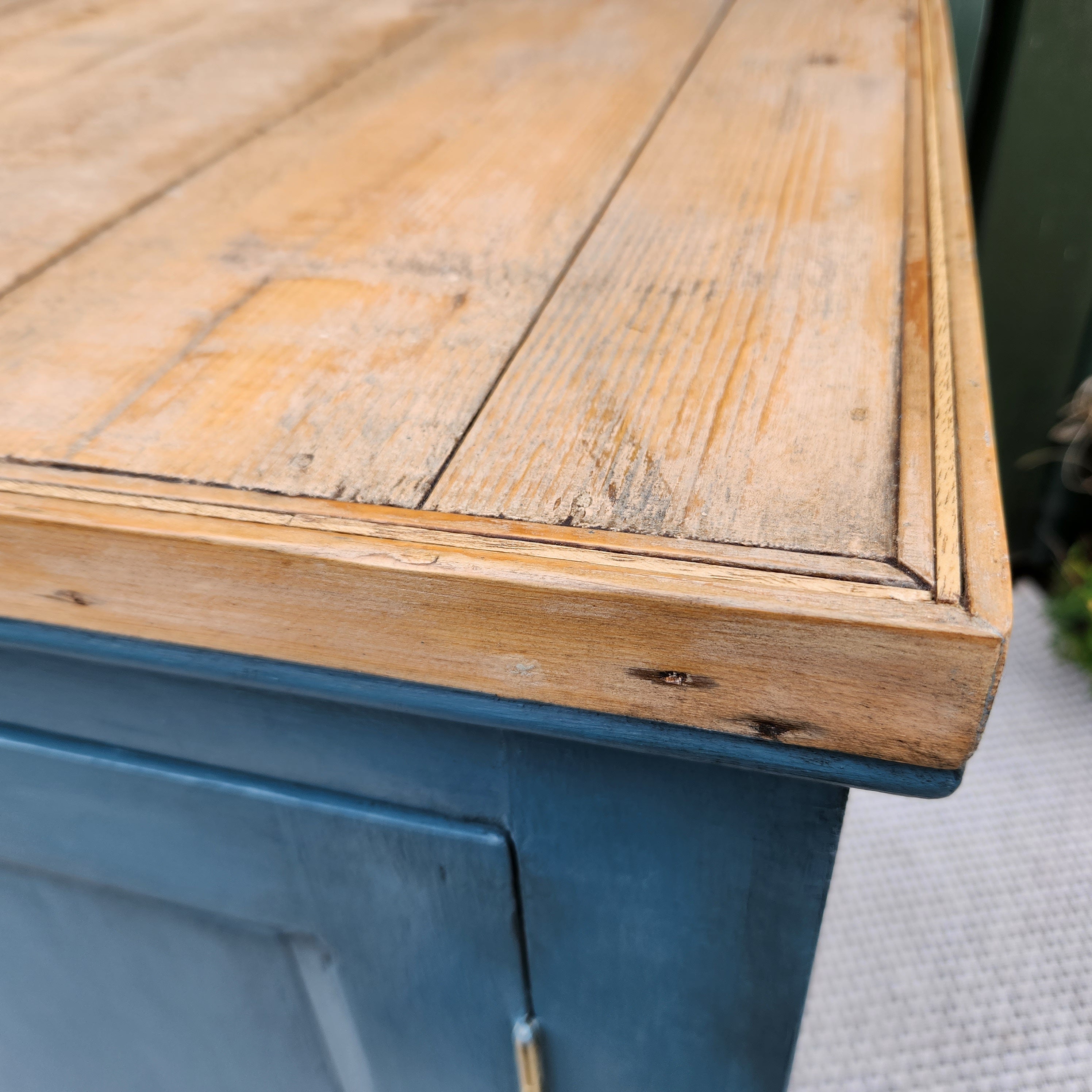 Victorian Larder Cupboard, Upcycled with Farrow & Ball Inchyra Blue