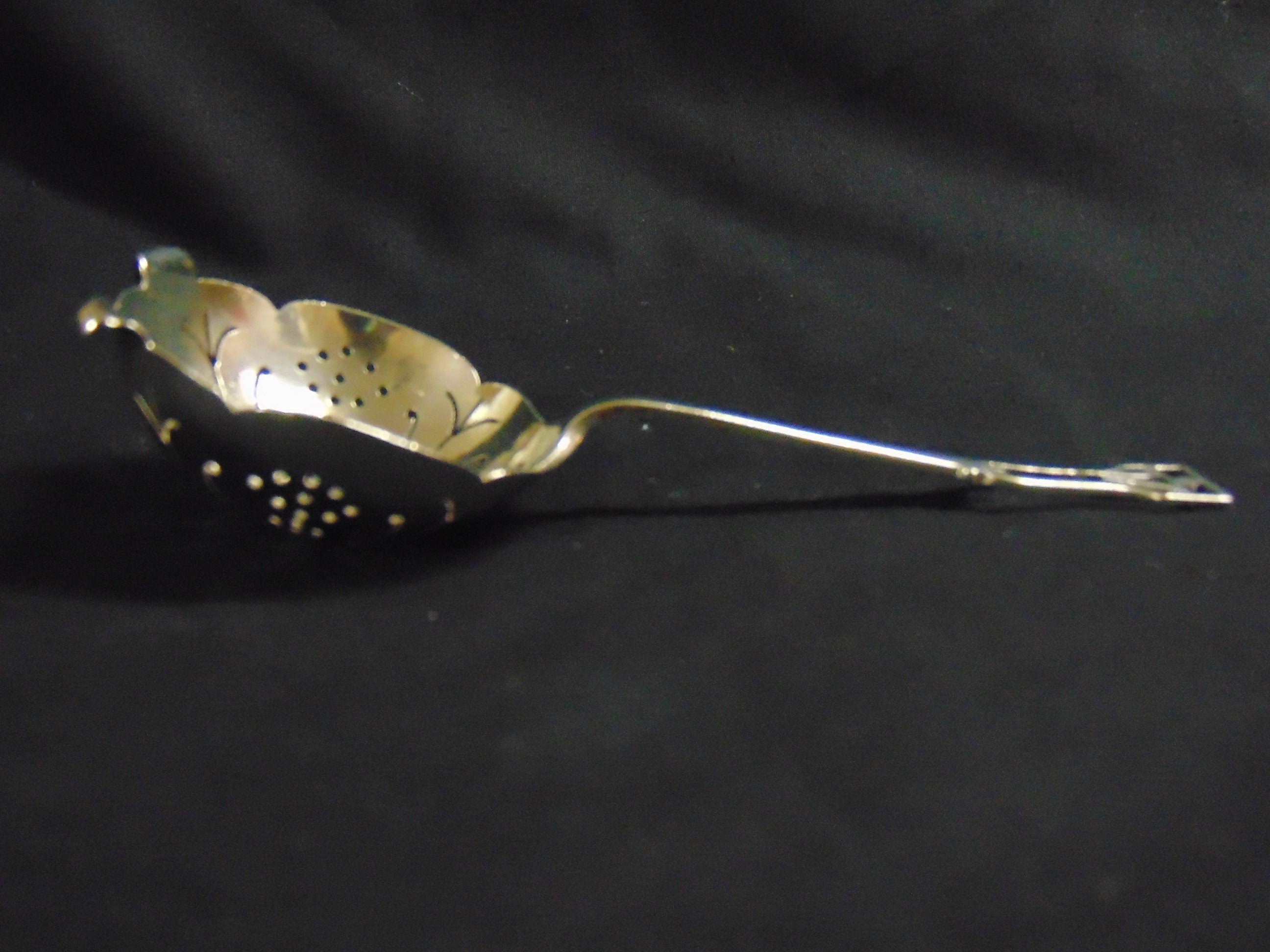 Hallmarked Silver Tea Strainer, Birmingham 1953