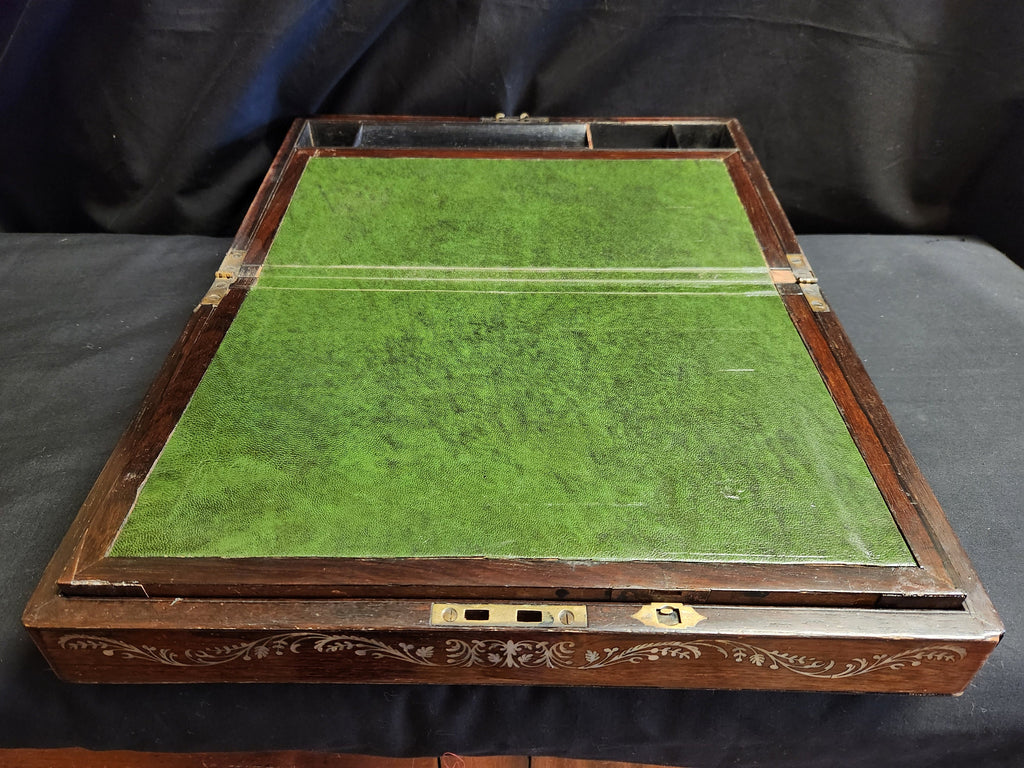 RESERVED **** Victorian Rosewood, Mother of Pearl Inlaid, Writing Slope
