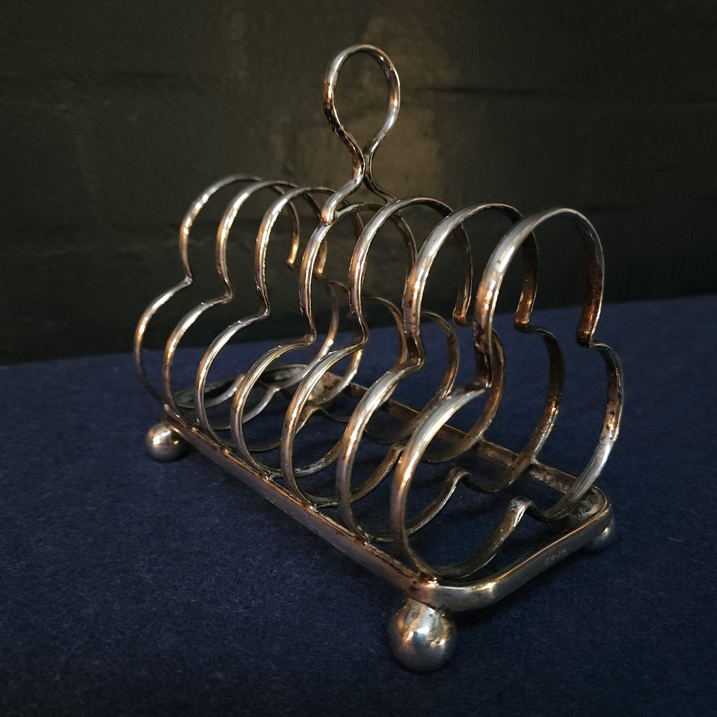 Silver Plated 6 Slice Toast Rack, circa late 19th/early 20thC