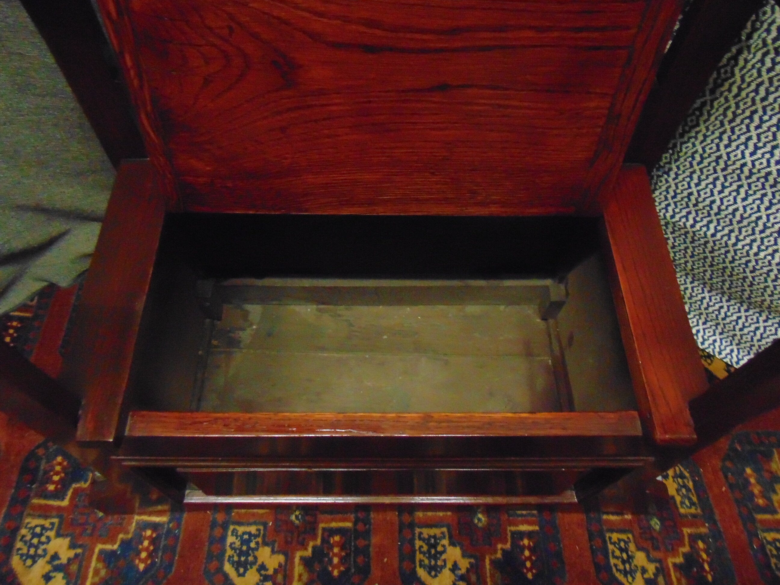 Arts and Crafts Oak Small Hall Settle Stick/Umbrella Stand