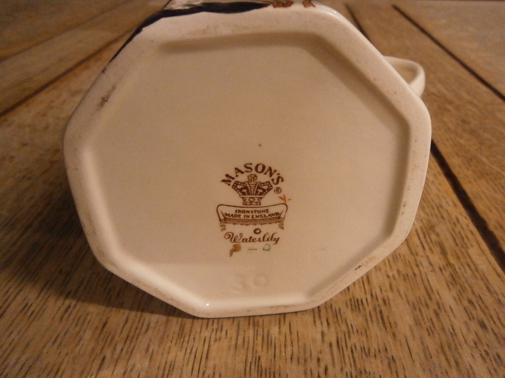Mason's Jug , Waterlilly Pattern, 1923 - 1940