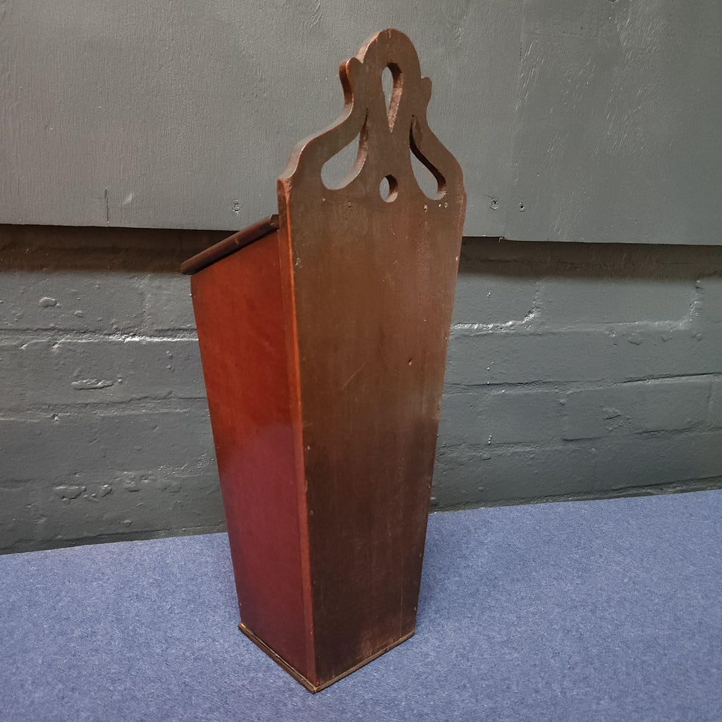 Inlaid Mahogany Georgian Candle Box. Circa Late 18thC