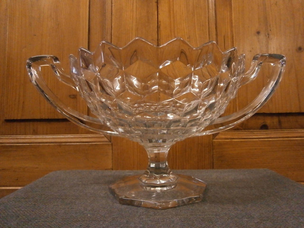Art Deco Glass Handled Bowl- Vintage