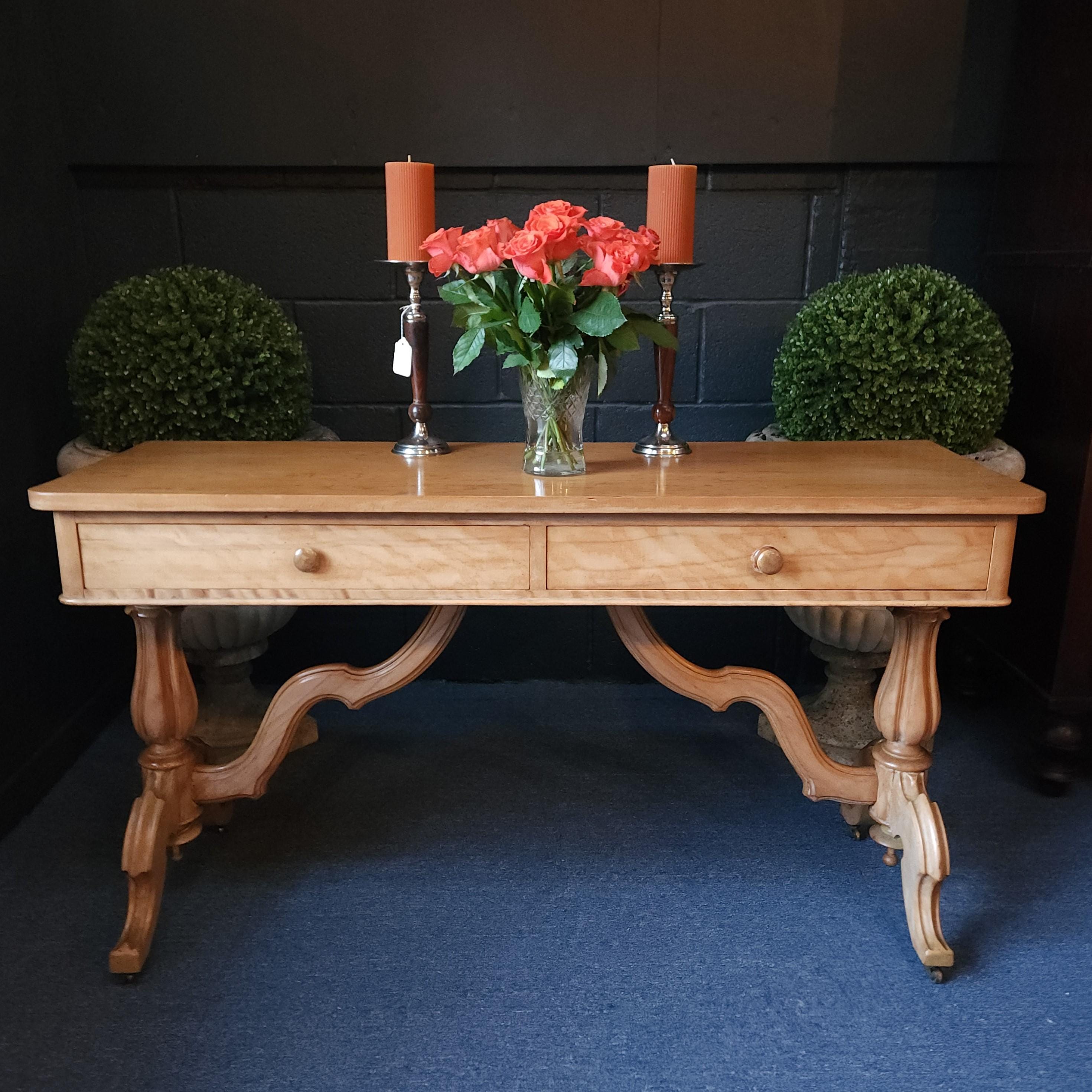 Late Victorian Walnut Hall Table