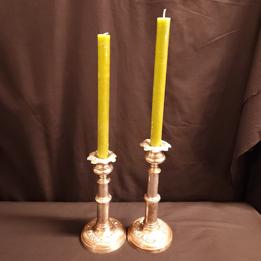 Pair Georgian Silver on Copper Candlesticks circa 1810/1820