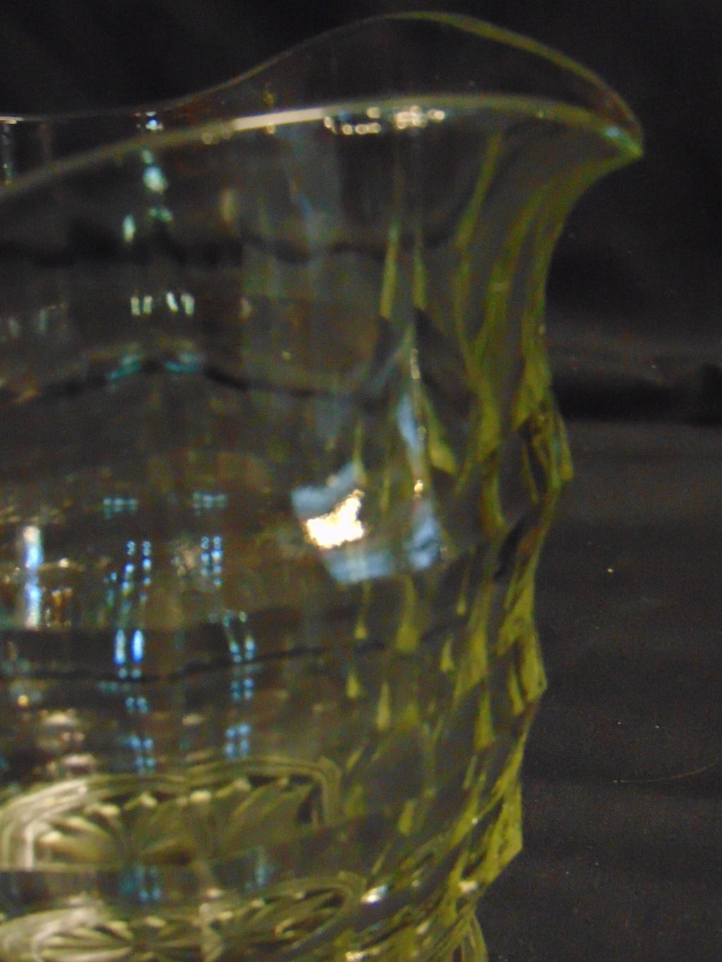 1950's Glass Lemonade Jug, Jacobean Pattern