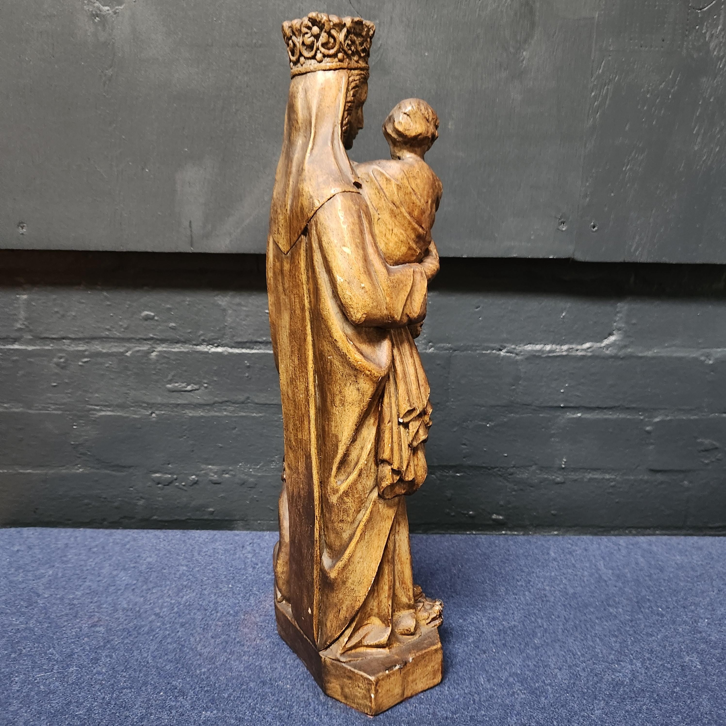 Our Lady of Flanders Plaster Statue, French