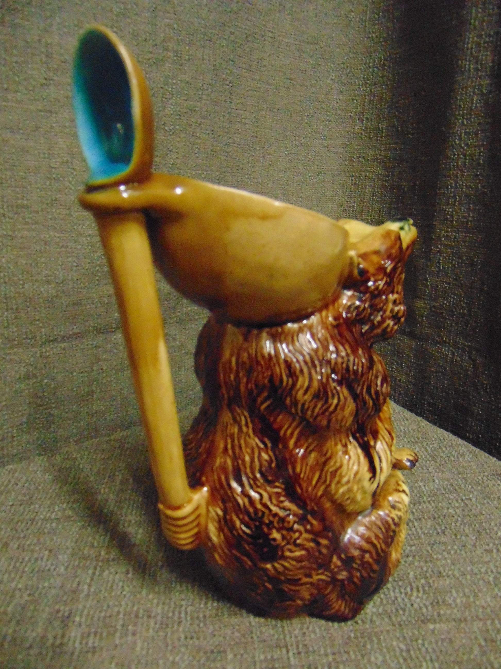 Joseph Holdcroft Majolica Bear Jug - Victorian circa 1875