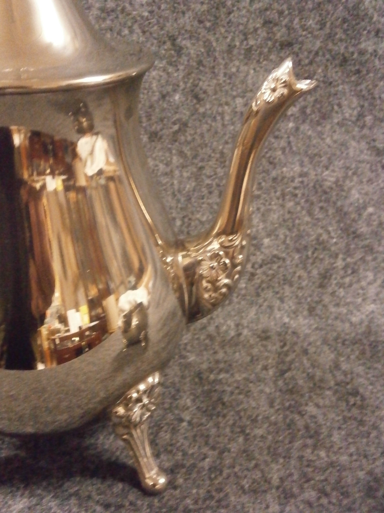 Vintage Silver Plate Coffee Pot, Covered Sugar Bowl and Creamer Jug