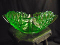 Art Deco Czechoslovakian Uranium Glass Fruit Bowl