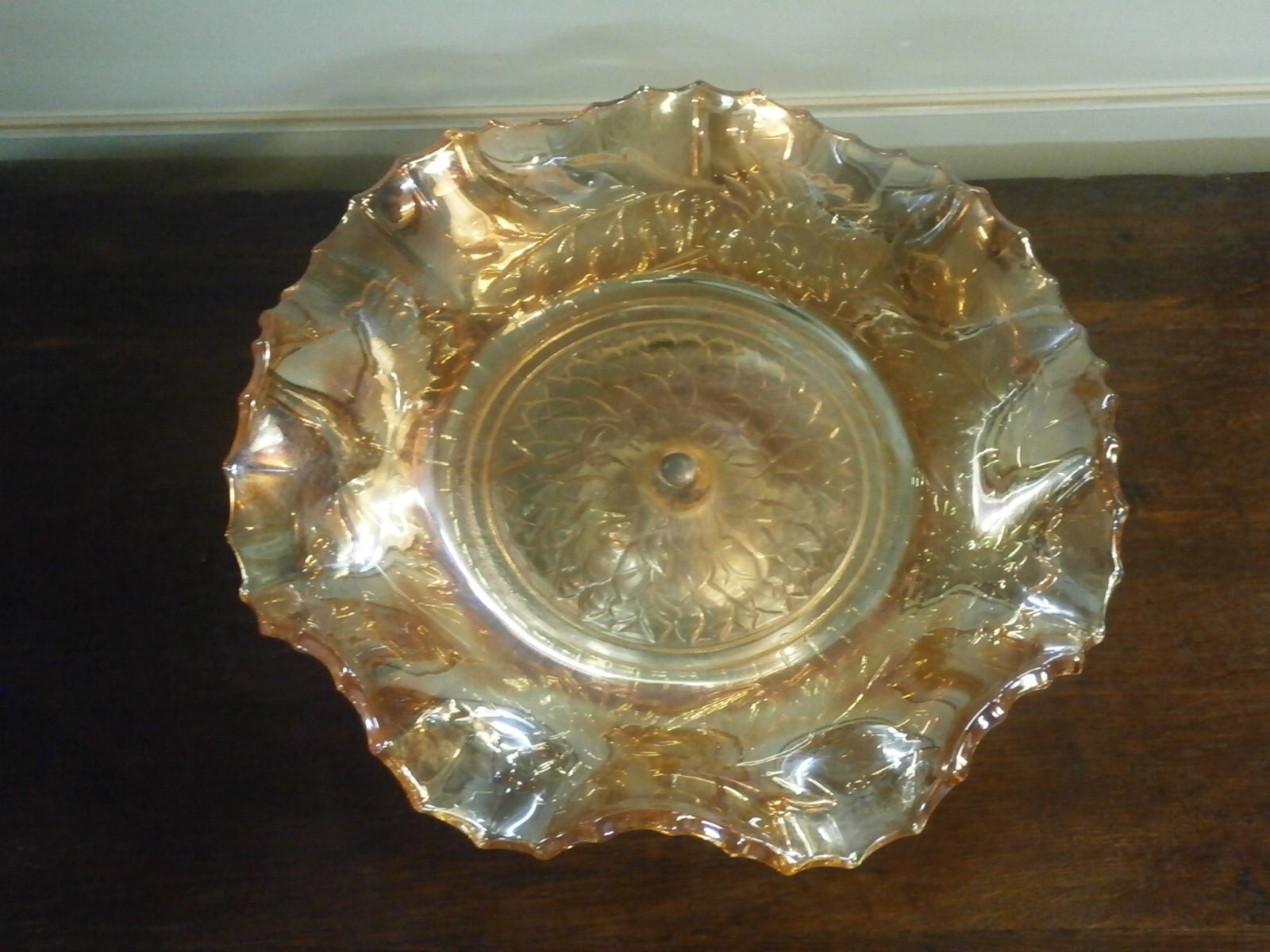 Carnival Glass Comport --- Vintage