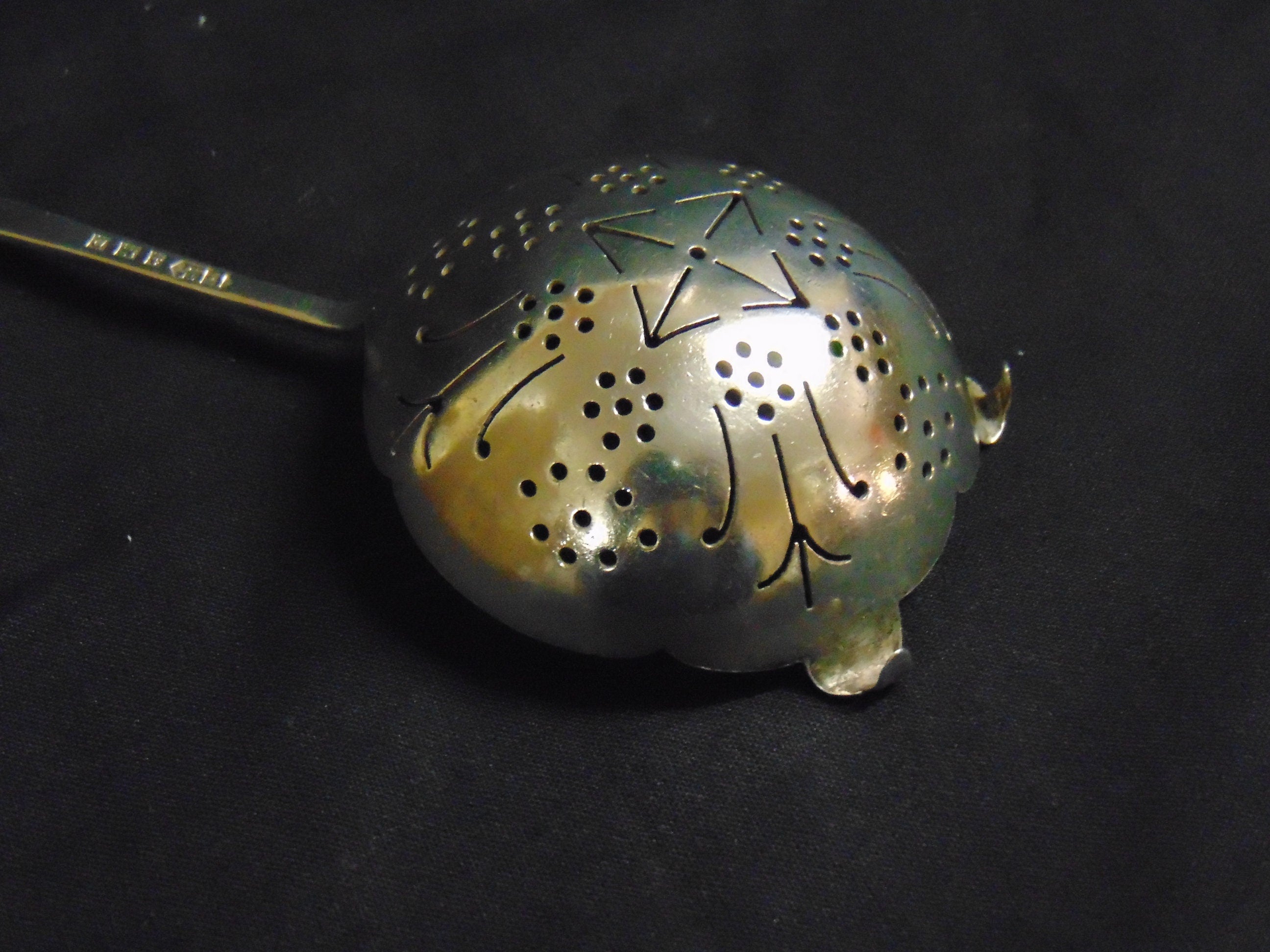 Hallmarked Silver Tea Strainer, Birmingham 1953