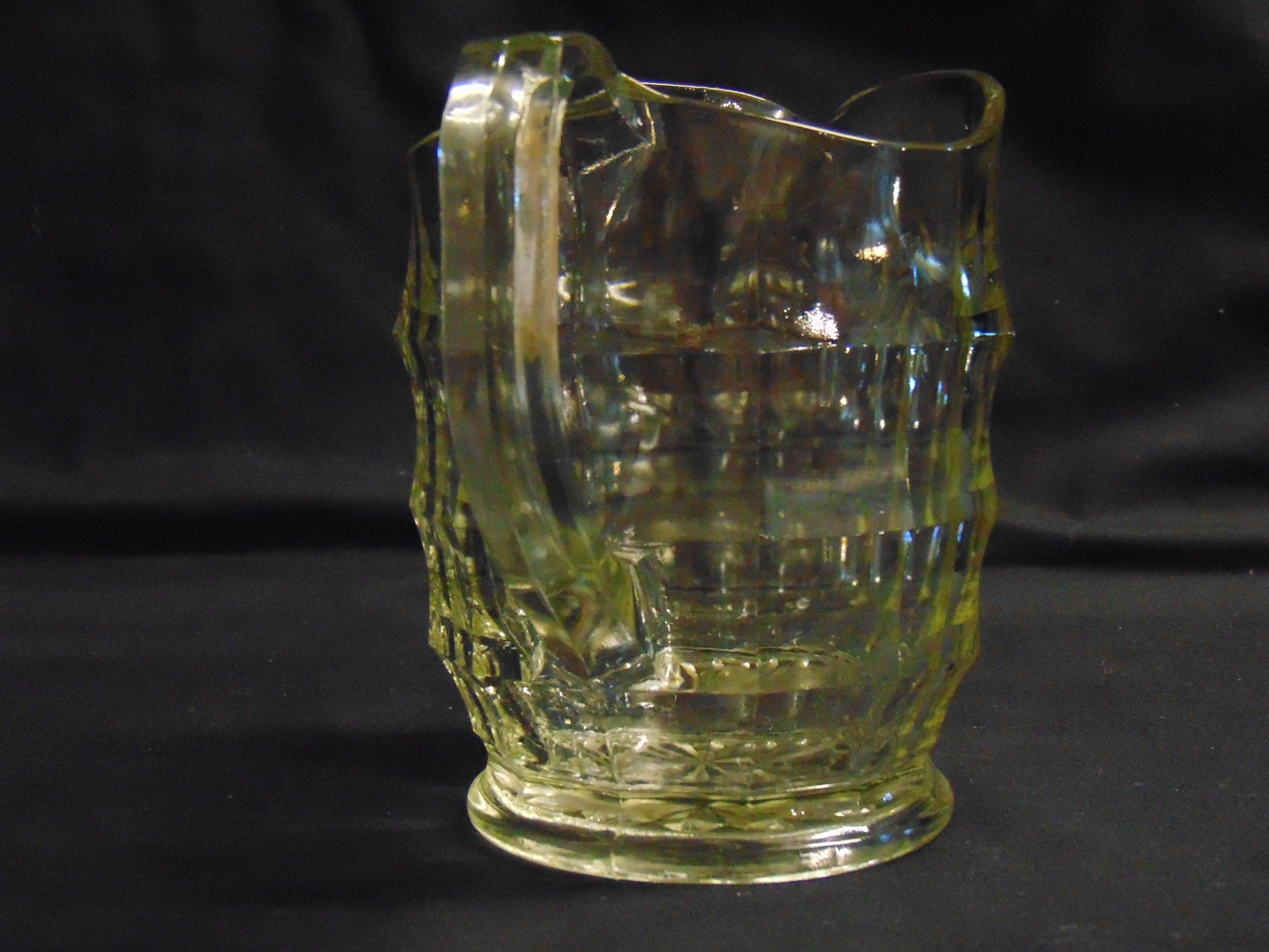 1950's Glass Lemonade Jug, Jacobean Pattern