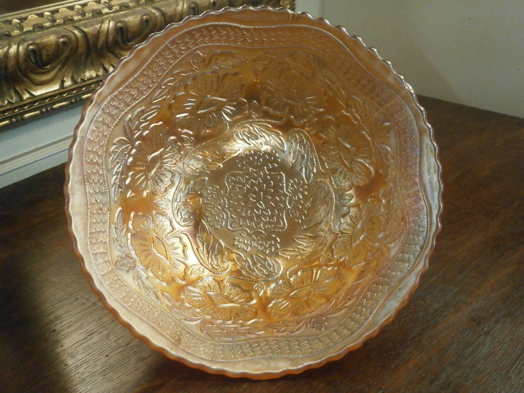 Edwardian Carnival Glass Bowl