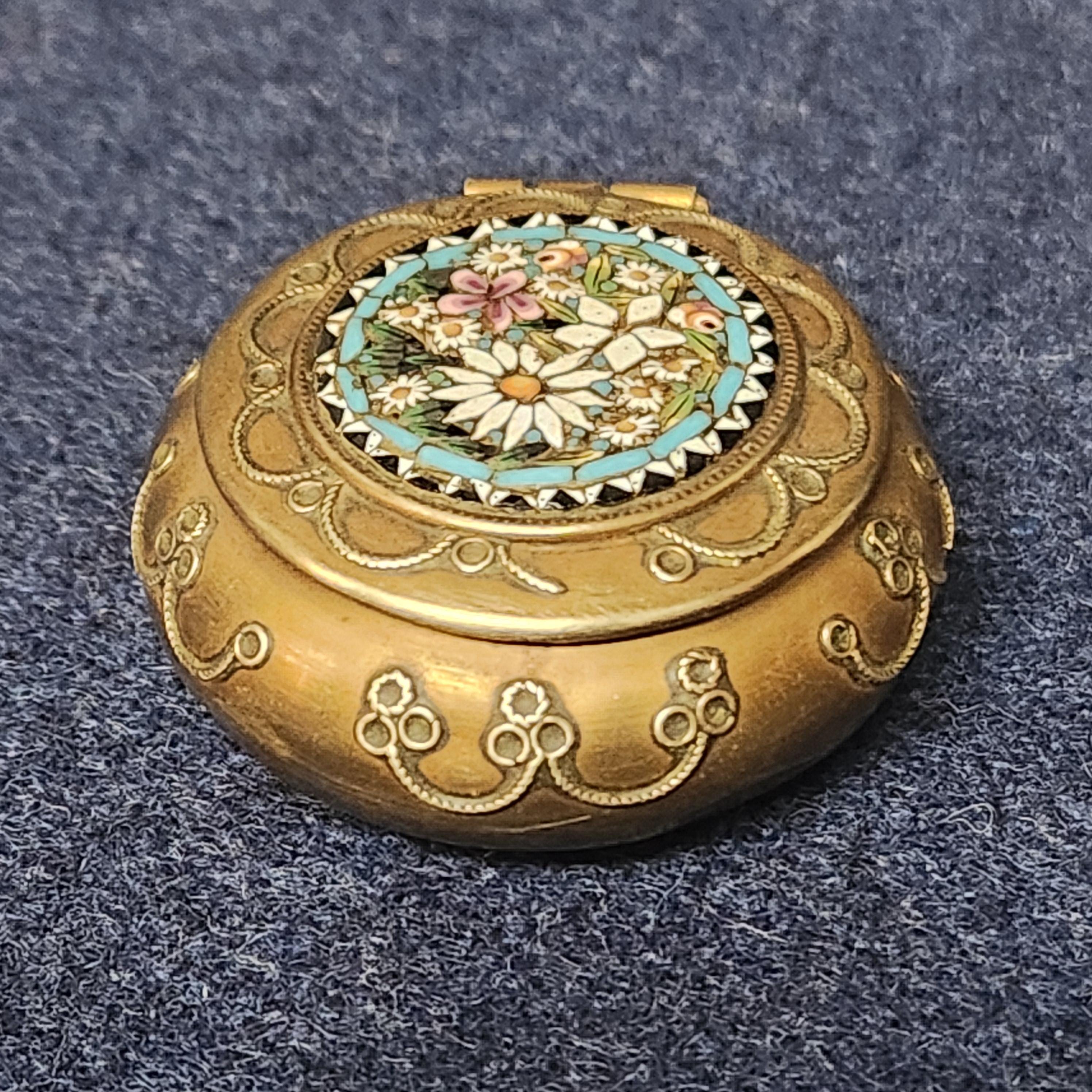 19thC Micro Mosaic Pill Box