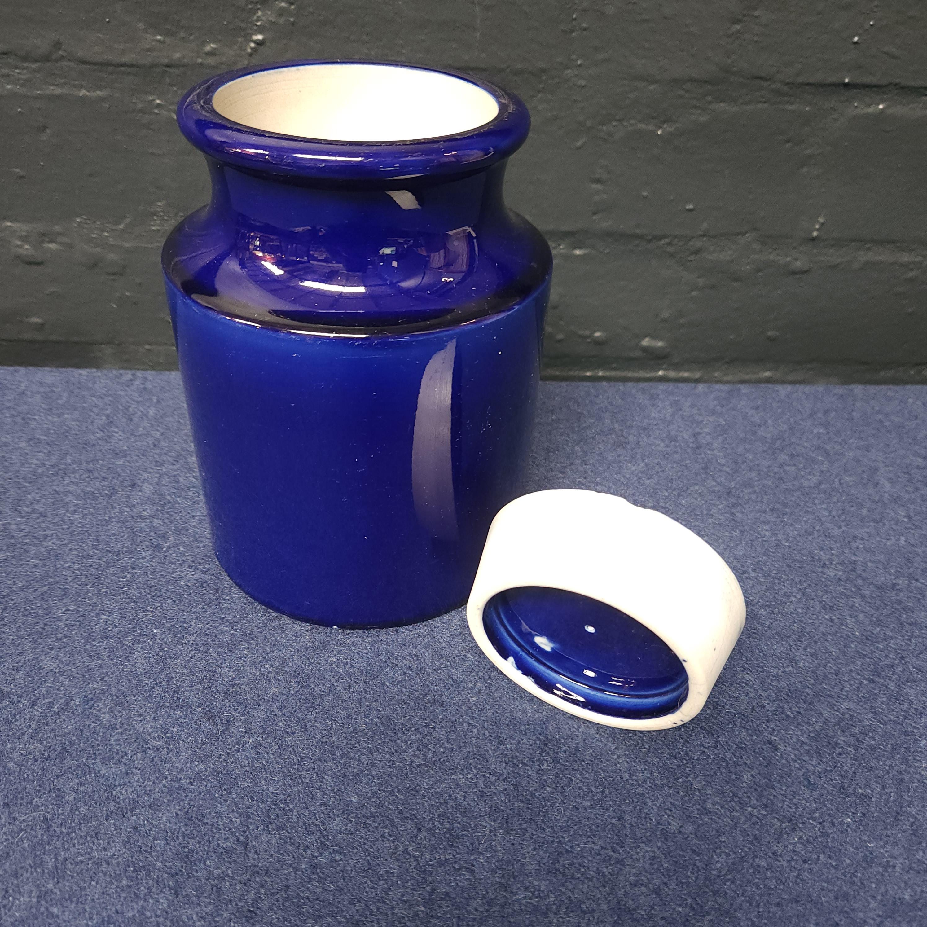 Maw Apothecary Lidded Jar - Sponges - Cobalt Blue