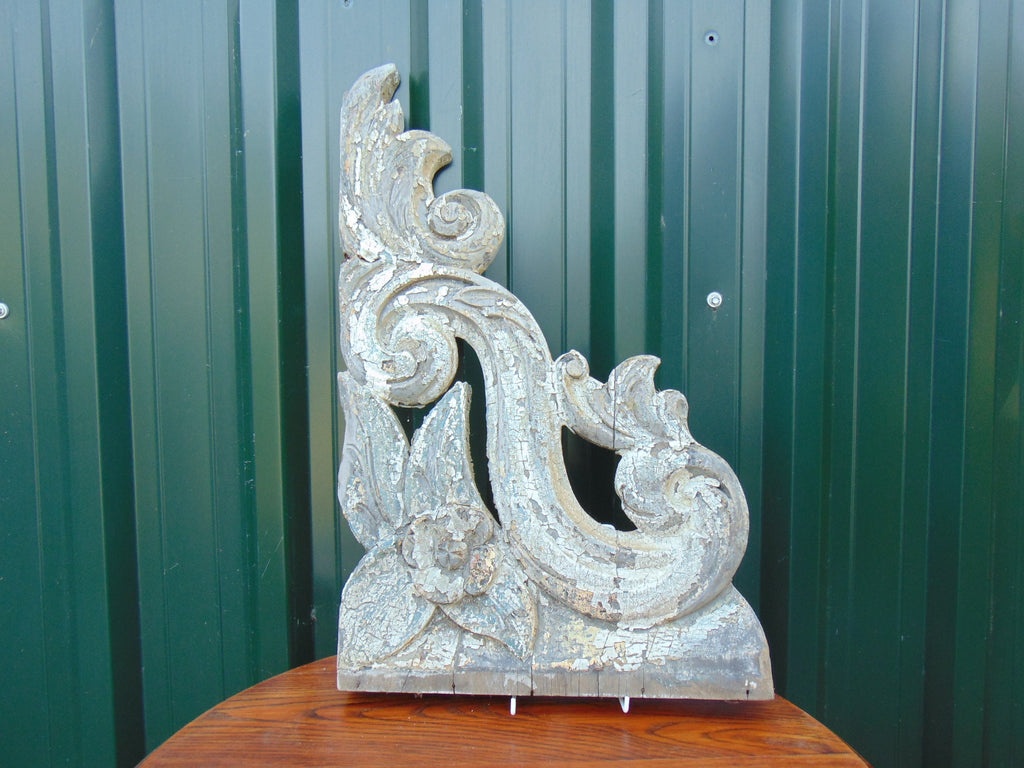19th Century Carved Wooden Shelf Bracket