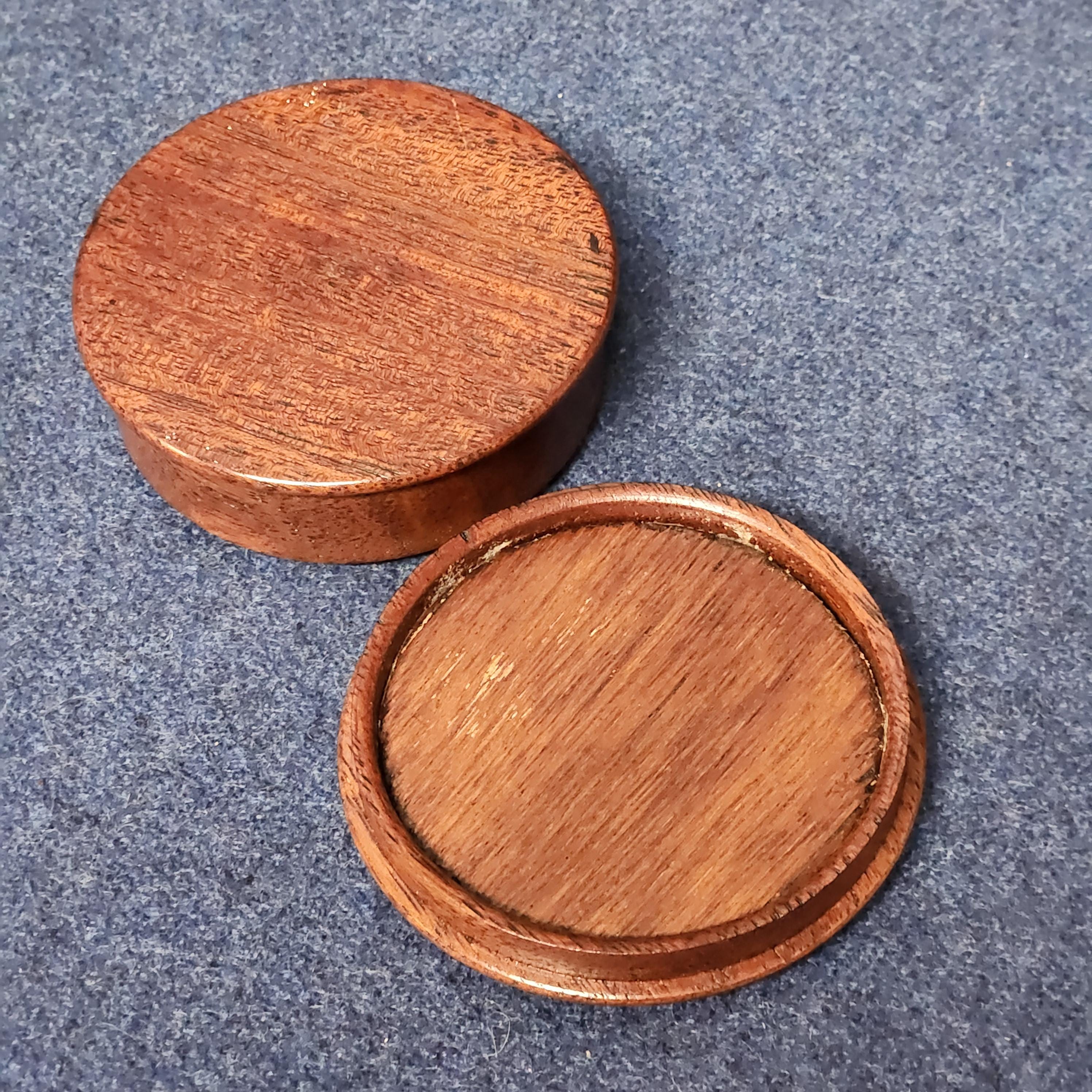 Crystoleum Decorated Wooden Lidded Pot