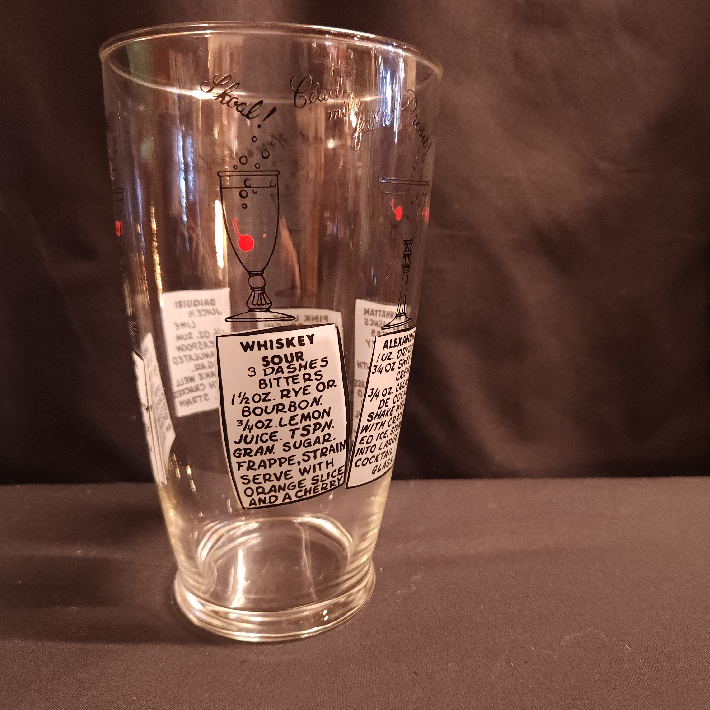 Vintage Retro Circa 1960's Glass Cocktail Mixer