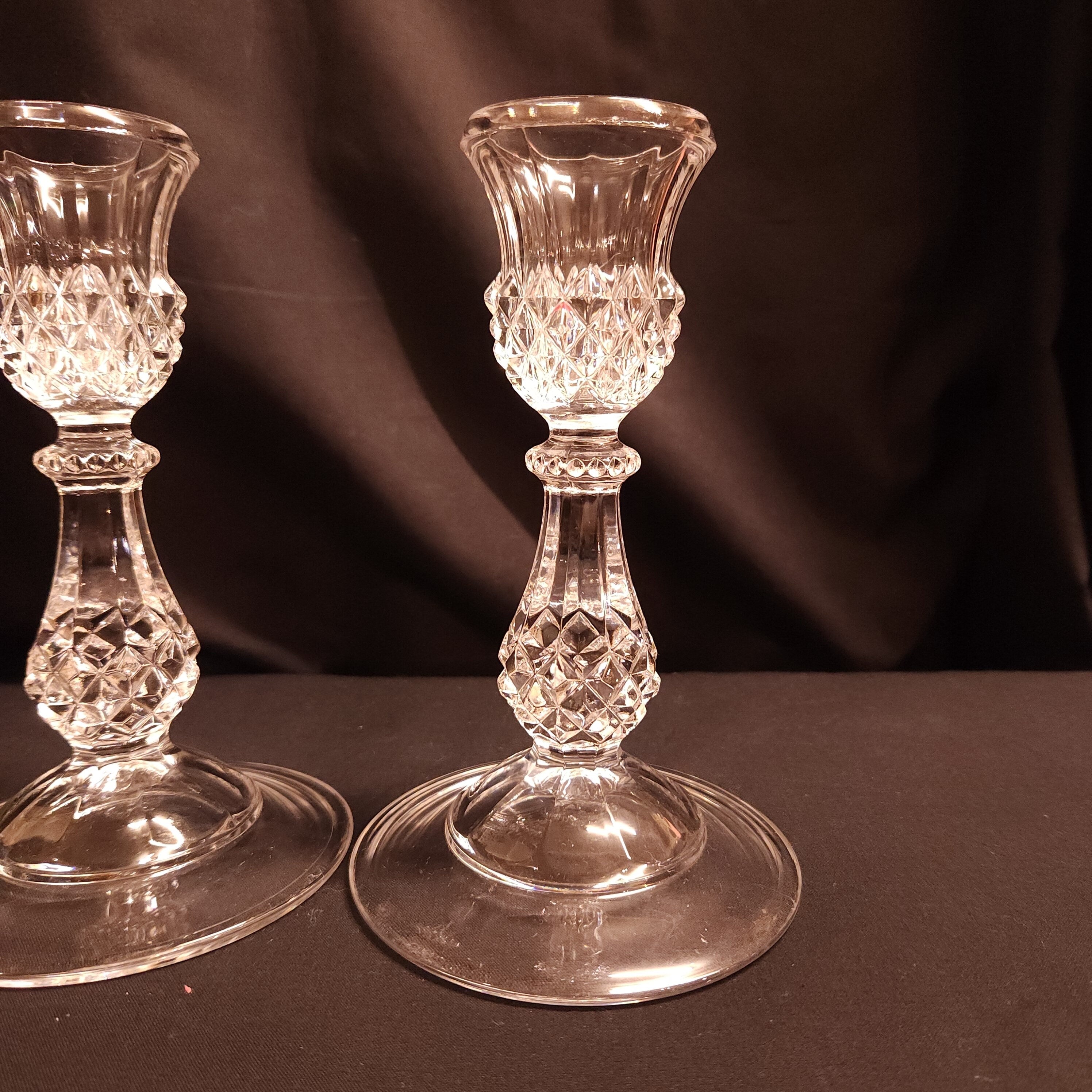 Pair of Crystal D'Arques Candlesticks
