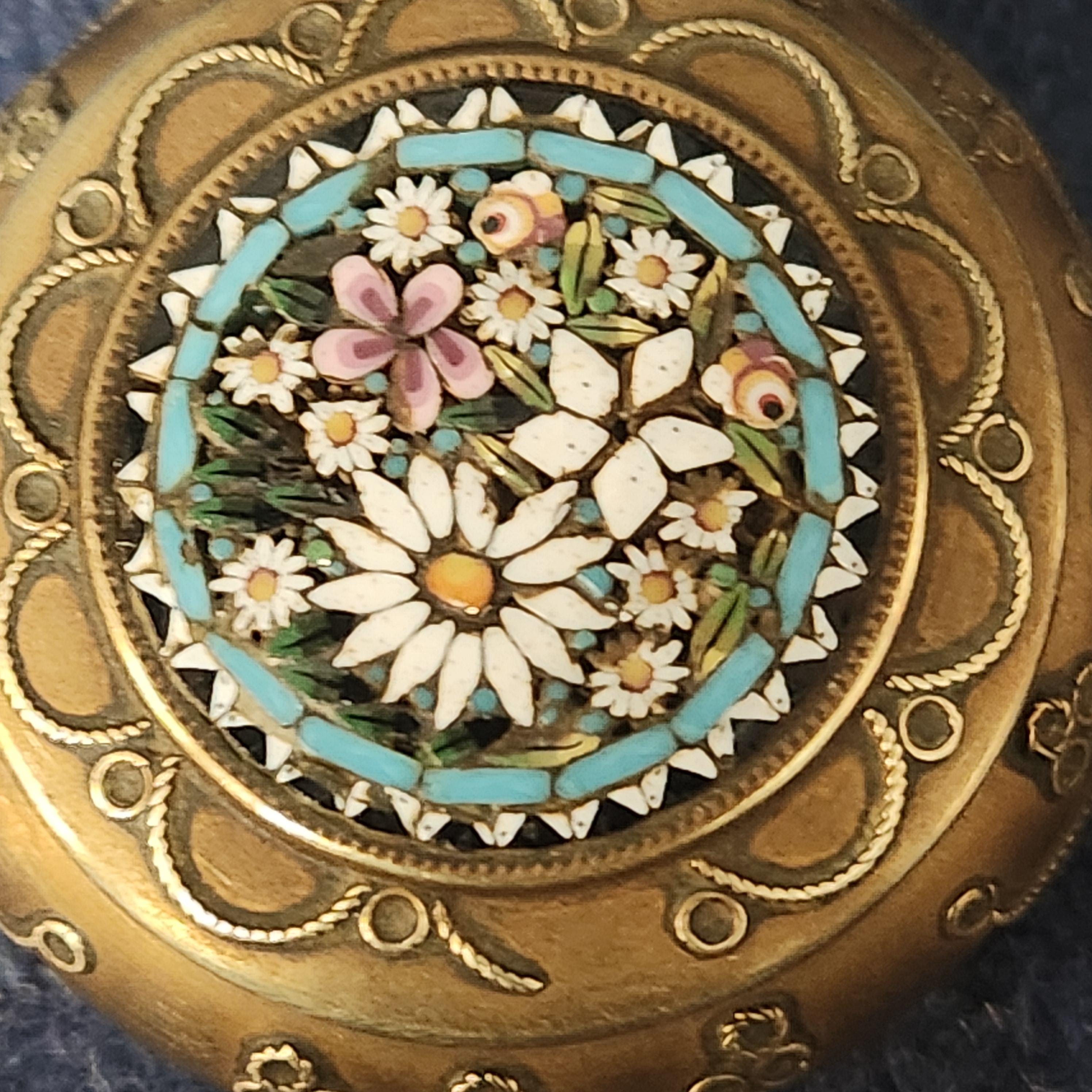 19thC Micro Mosaic Pill Box