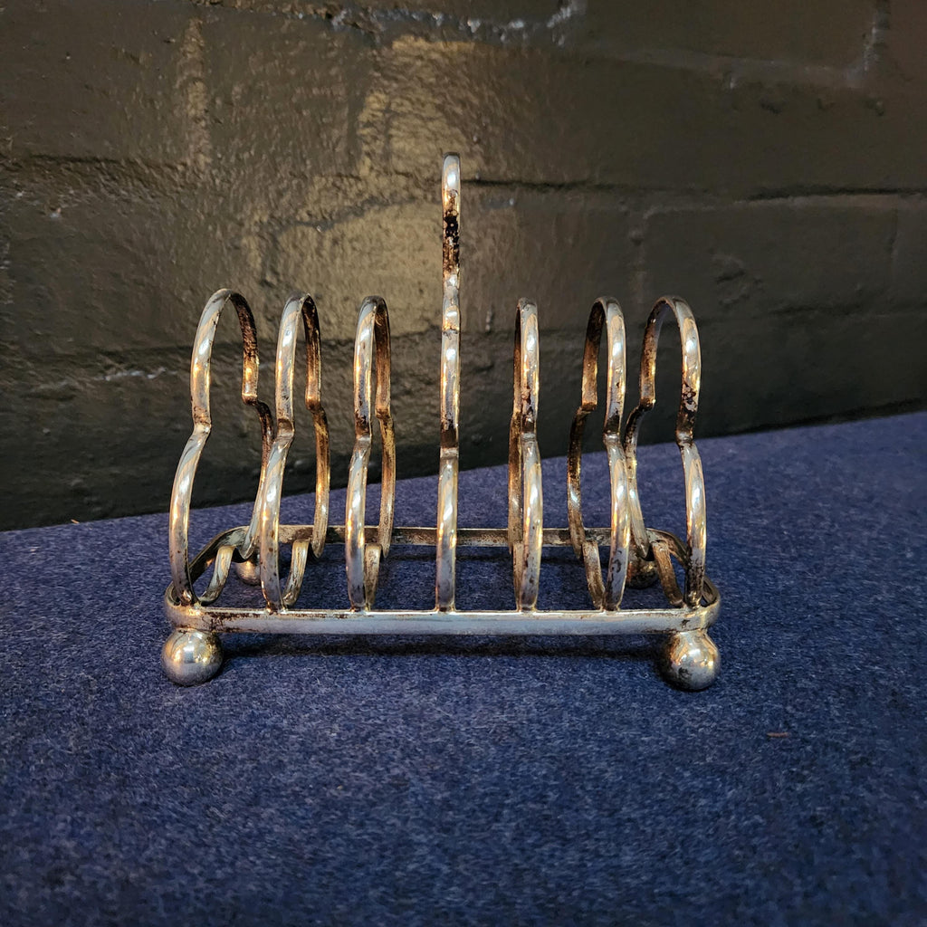 Silver Plated 6 Slice Toast Rack, circa late 19th/early 20thC