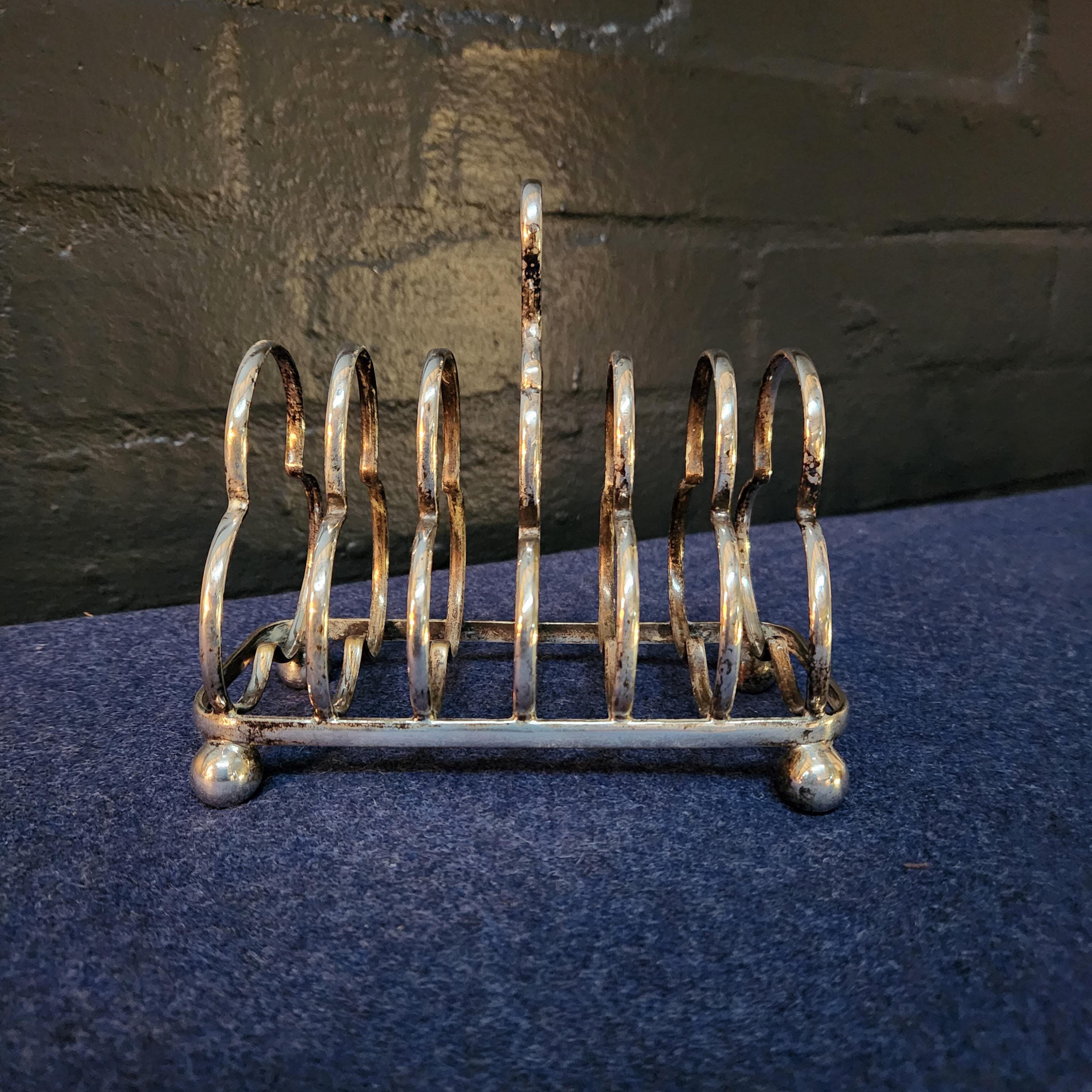 Silver Plated 6 Slice Toast Rack, circa late 19th/early 20thC