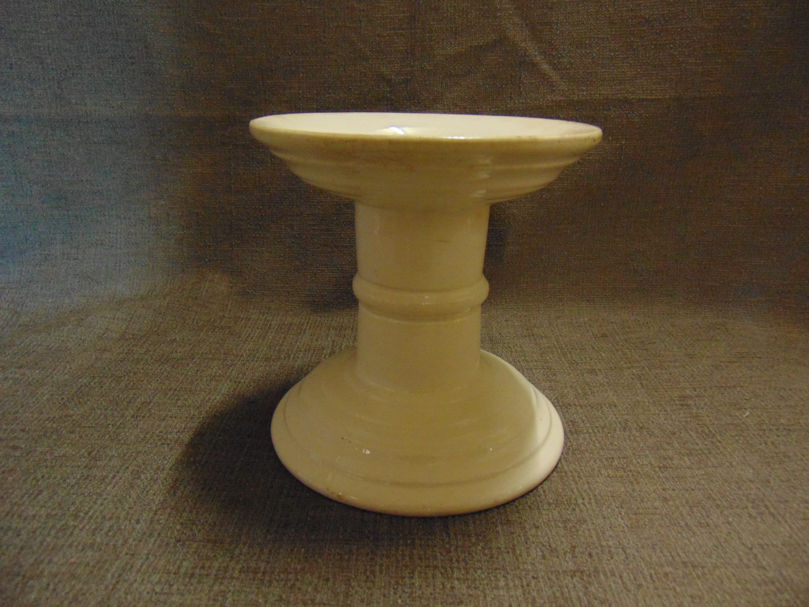 Edwardian White Ironstone Grocers Ham Stand - Vintage