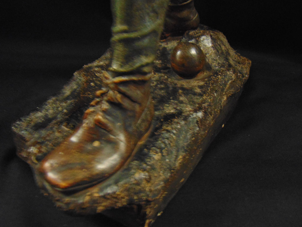 Large Continental Ceramic Figurine of a Man playing Bowls/Boules/Petanque - Vintage