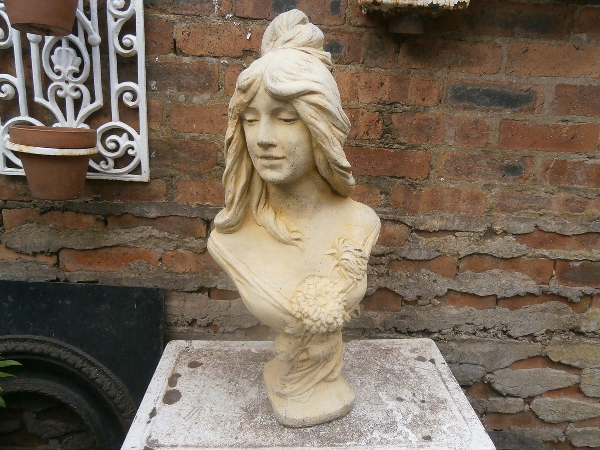 Large Cast Stone Bust