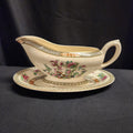 Indian Tree Gravy Boat and Saucer by Crown Ducal