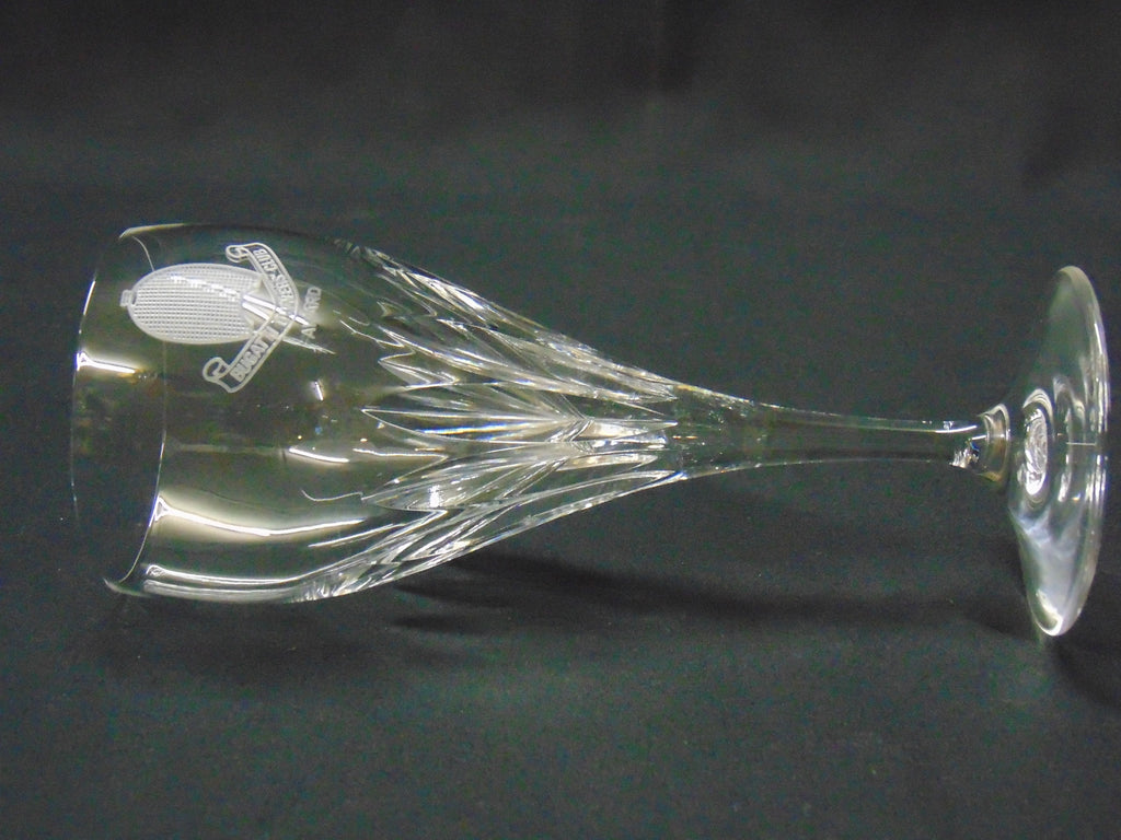 Heavy Cut Glass Wine Glass for the Bugatti Owners Club Award