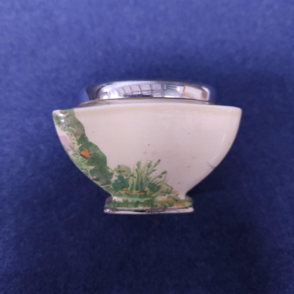 Art Deco Hand Painted Paradise Sugar Bowl