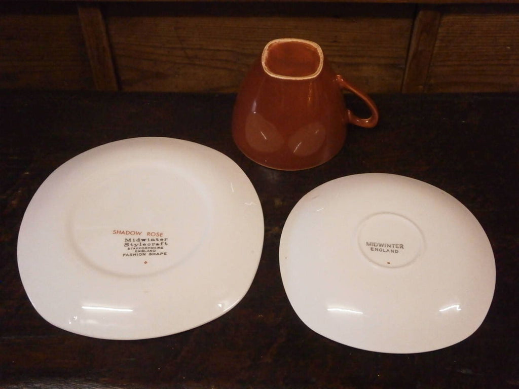 Midwinter Stylecraft 'Shadow Rose' Trio - Retro - Mid Century - Vintage