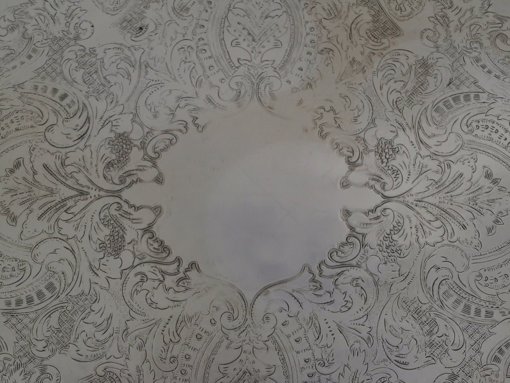 Vintage Mid Century Silver Plate Tray - Vintage